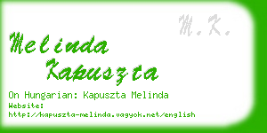melinda kapuszta business card